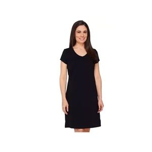 Isaac Mizrahi Black Tee‎ Shirt Dress Size XS